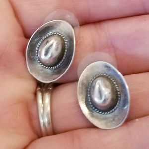 Mini-'Gus' Cowboy Hat Sterling Earrings